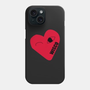 wisco heart Phone Case