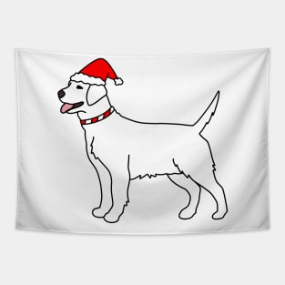 White Christmas Dog Tapestry