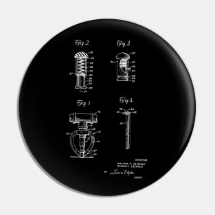 Fire Sprinkler Head Vintage Patent Drawing Pin