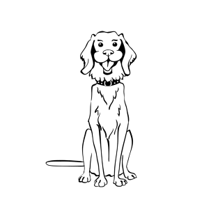 Sketch Funny dog Golden Retriever T-Shirt