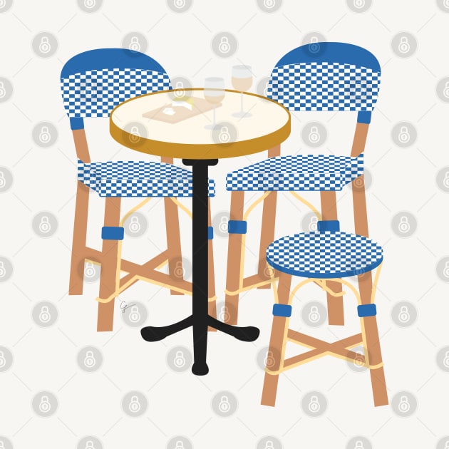 Parisian Cafe Chairs, Paris, France 2 by lymancreativeco
