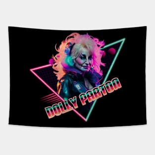 Dolly Parton cyberpunk Tapestry