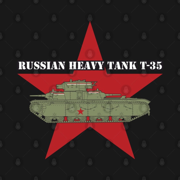 Russian steel giant. T-35 tank by FAawRay