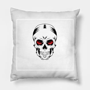 fire eye skull Pillow