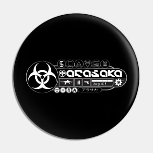 Cyberpunk  - Arasaka Corporation アラサカ社 black & white Pin