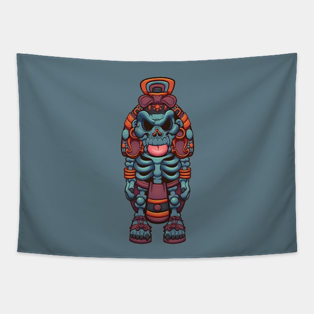 Xolotl Aztec god Tapestry by memoangeles