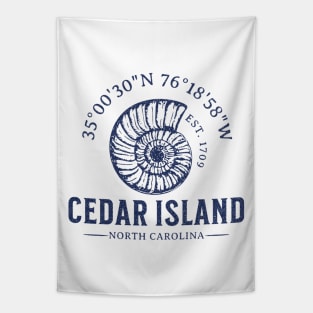 Cedar Island Nautilus Sea Shell Vacation in NC Tapestry