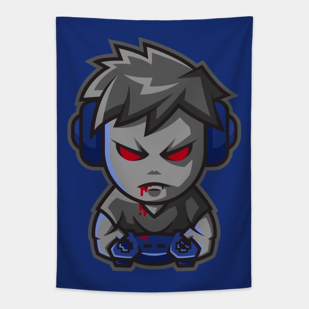 Zombie Gamer Tapestry by machmigo