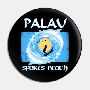 Flag of Palau Spokes Beach Pin