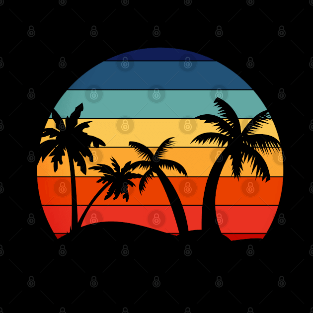 Retro Sunset by ChristianShirtsStudios