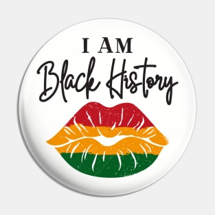 i am black history lips Pin