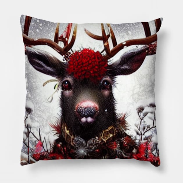 Reindeer Pillow by KK-Royal