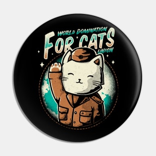 World Domination For Cats Union Pin