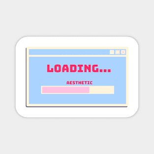 loading pastel aesthetic bar window Pink and Blue Magnet