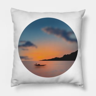 Tropical sunset Pillow