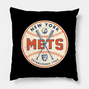 Throwback New York Mets 2 by Buck Tee Pillow