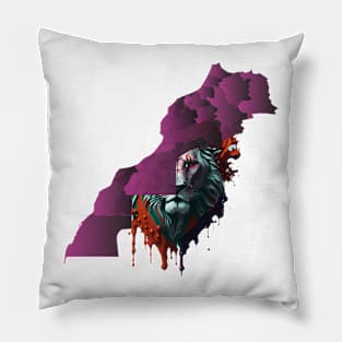 Proud Morocco Flag Gift Moroccan Lovers For Men's Women's Pillow