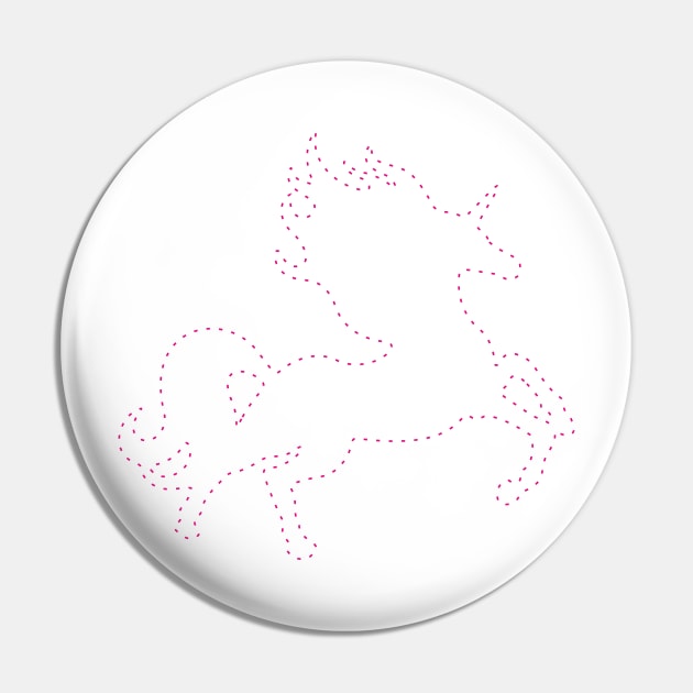 Invisible Pink Unicorn Pin by XOOXOO