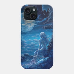 Blue angel in a alien jungle planet Phone Case