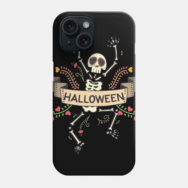 skull halloween Phone Case by Silemhaf