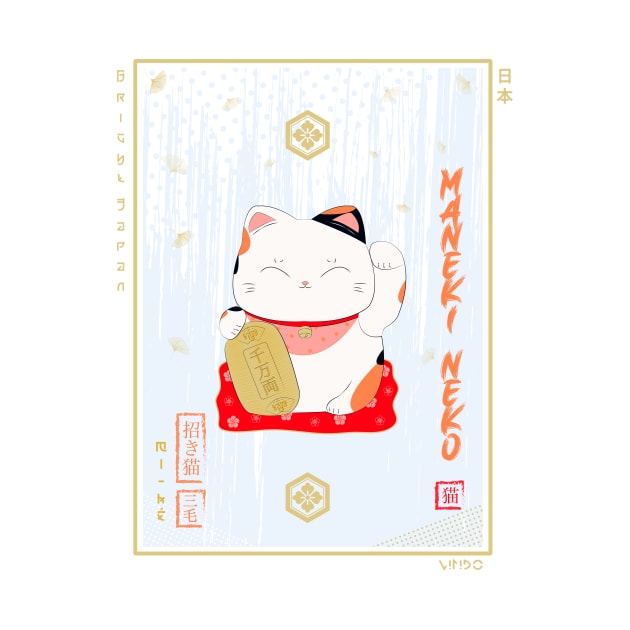 Maneki Neko Ukiyo-e by Wimido