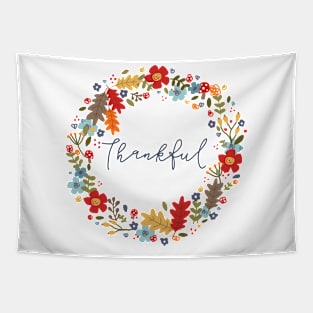 Thankful Wreath Tapestry