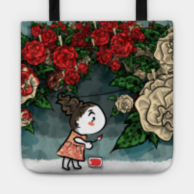 Painting The Roses Red Alice In Wonderland Tote Teepublic