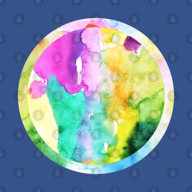 Abstract watercolor circle by lausn