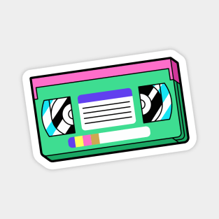 Colorful Retro VHS Tape Magnet