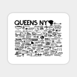 Queens NY Map Magnet