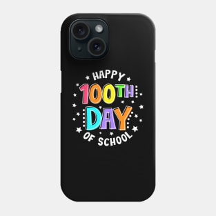 100Th Day Of School Teacher Kids Child Happy 100 Days Groovy Phone Case