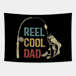 Fishing Gift for Dad Reel Cool Dad Vintage Tapestry