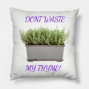 Don't Waste My Thyme Pillow