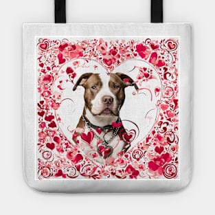 Pitbull Be Mine Valentine Tote