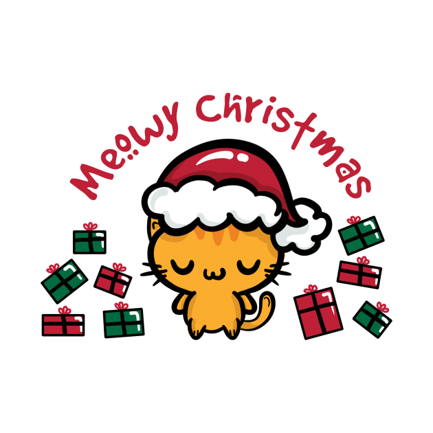 Santa Claws Christmas Cat TShirt TeePublic