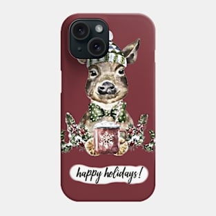 Happy Holidays (reindeer) Phone Case