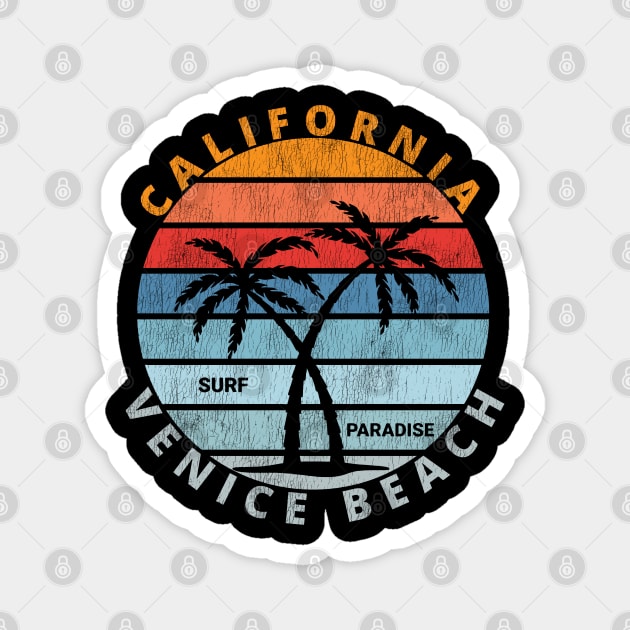 California Surf Paradise Vintage Magnet by kaulang