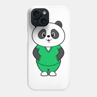 Panda as Nurse with Smock Phone Case