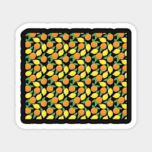 Citrus Pattern - Lemons and Oranges Magnet