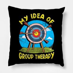 Archery My Idea Of Group Therapy Pillow