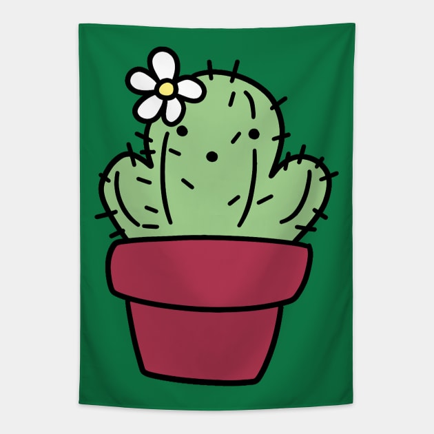 Potted Flower cactus Tapestry by saradaboru