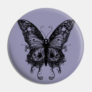 AI Art | Goth Butterfly Pin