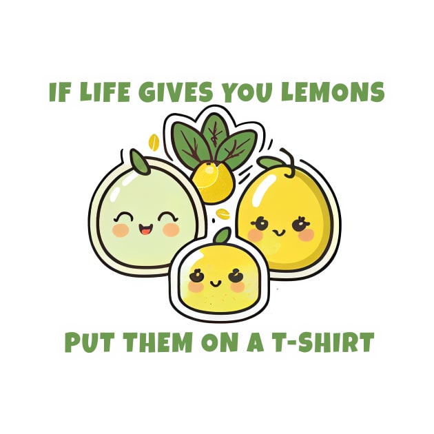 If Life Gives You Lemons Put Them On A T-Shirt by JigglePeek