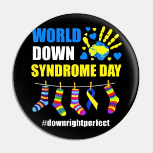 World Down Syndrome Day Awareness Colorful Socks Pin
