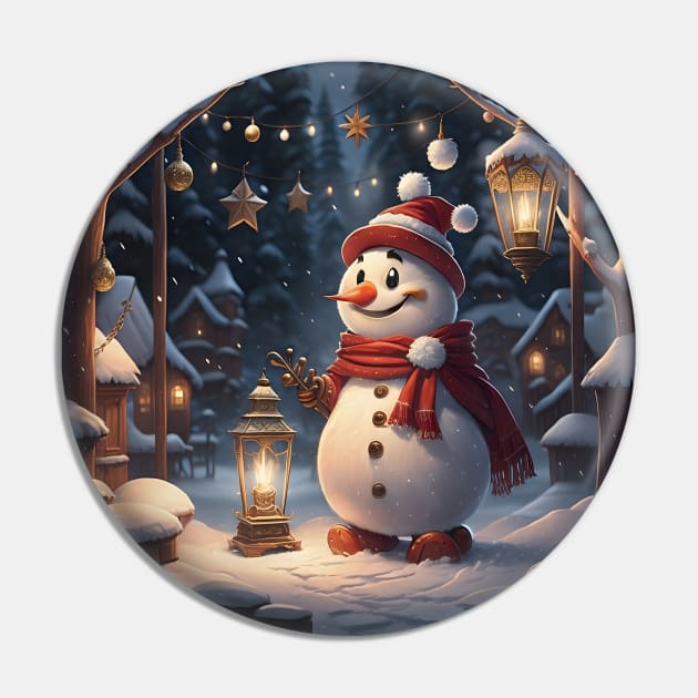 Snowman at christmas camp Pin by Virshan