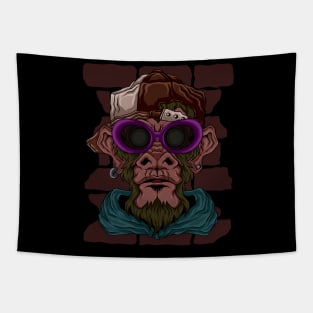 Fashion Monkey street art Tapestry