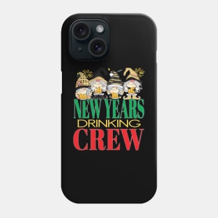 Funny New Years Drinking Crew Beers Alcohol Eve Gnomes Party New York Phone Case