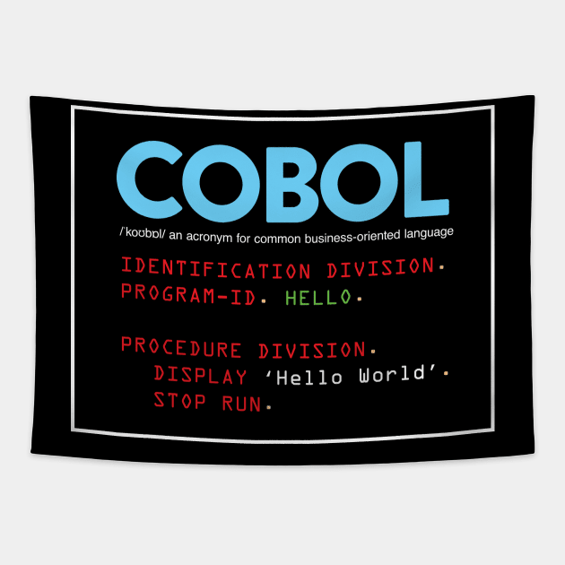 COBOL 'Hello World' Tapestry by DOOSEE