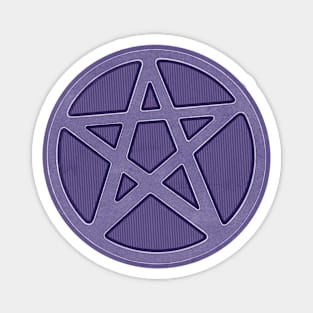 Purple Stone Effect Pentagram Magnet