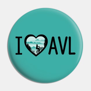 I Love AVL Biking - MintGreen 04 Pin